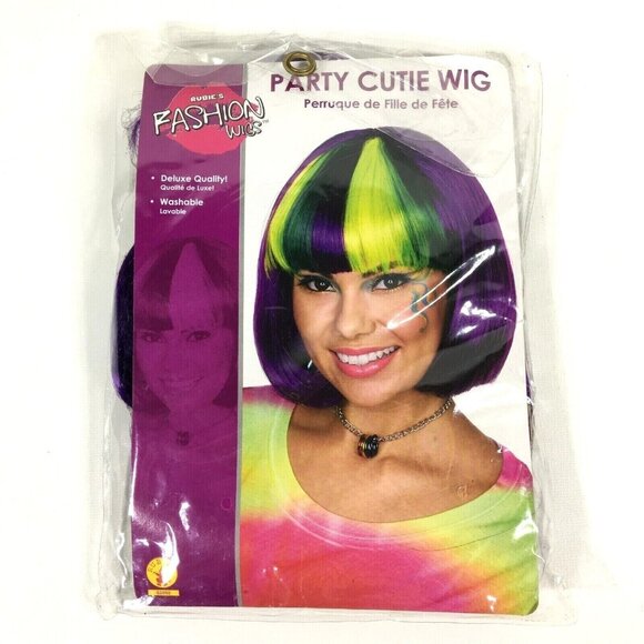 Rubie's Accessories - Rubies Fashion Wigs Womens Party Cutie Wig Short Bob Multi Color One Size